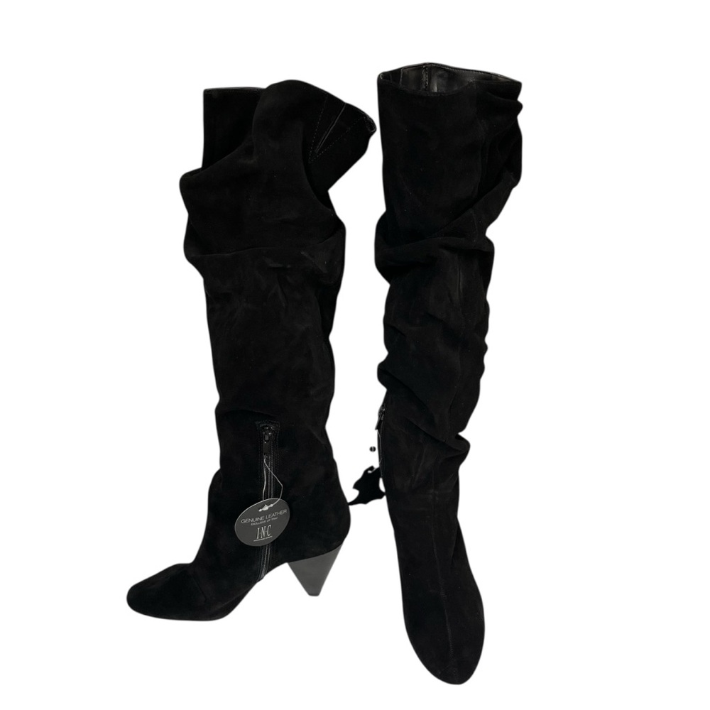 NWT INC genuine suede over the knee boots